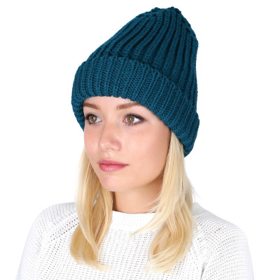 S2016-8-green Шапка жен. 50%шерсть50%акрил б/р Fabretti
