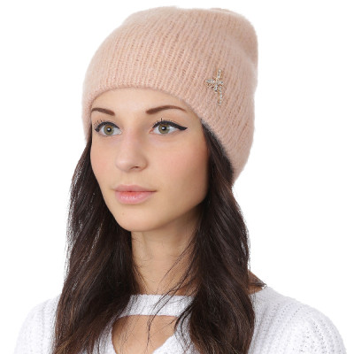 F2018-19-60 Шапка жен. 60%мохер 40%акрил б/р FABRETTI