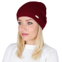 S2016-7-bordo Шапка жен. 50%шерсть50%акрил б/р Fabretti