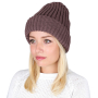 S2016-8-coffe Шапка жен. 50%шерсть50%акрил б/р Fabretti