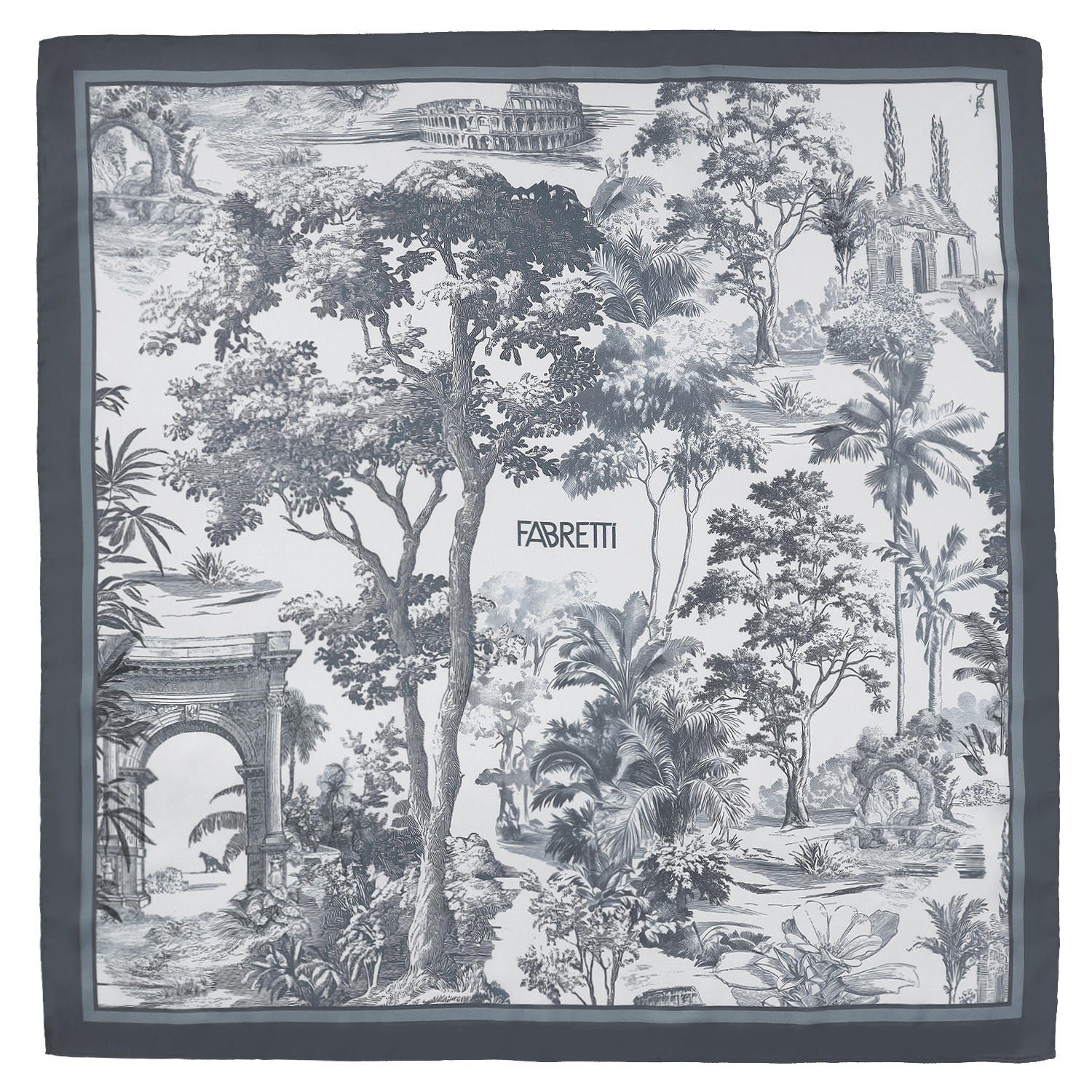 VFV40-3 Платок жен. 100% полиэстер 70x70 FABRETTI