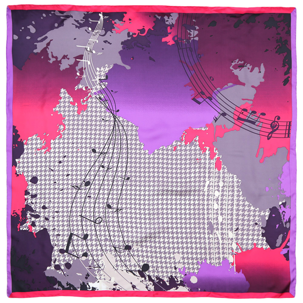 CX1617-26-2 Платок жен. 100%шелк 90x90 FABRETTI