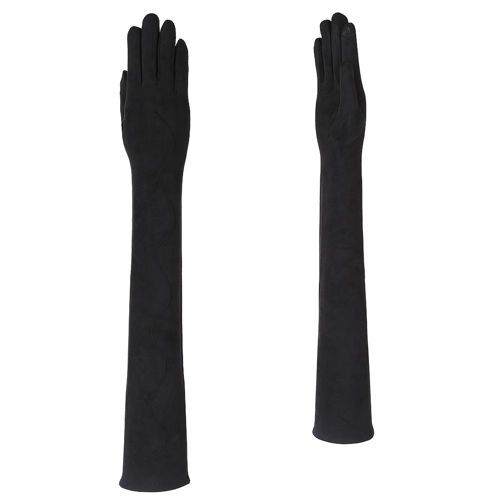 HB2018-30-black Перчатки жен. 100%искусственная замша FABRETTI