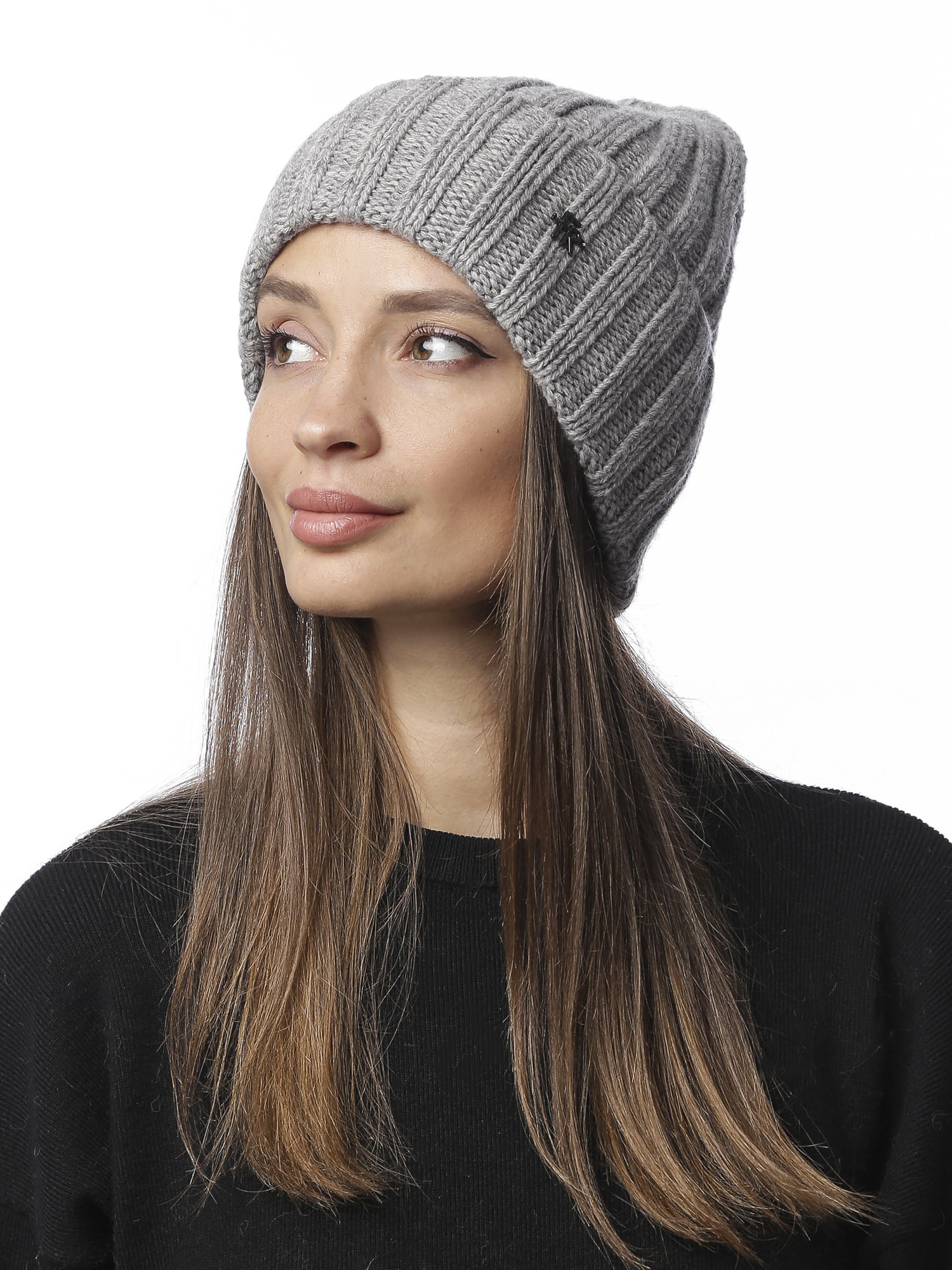 DLIF37-3 Fabretti Шапка женская 100% шерсть