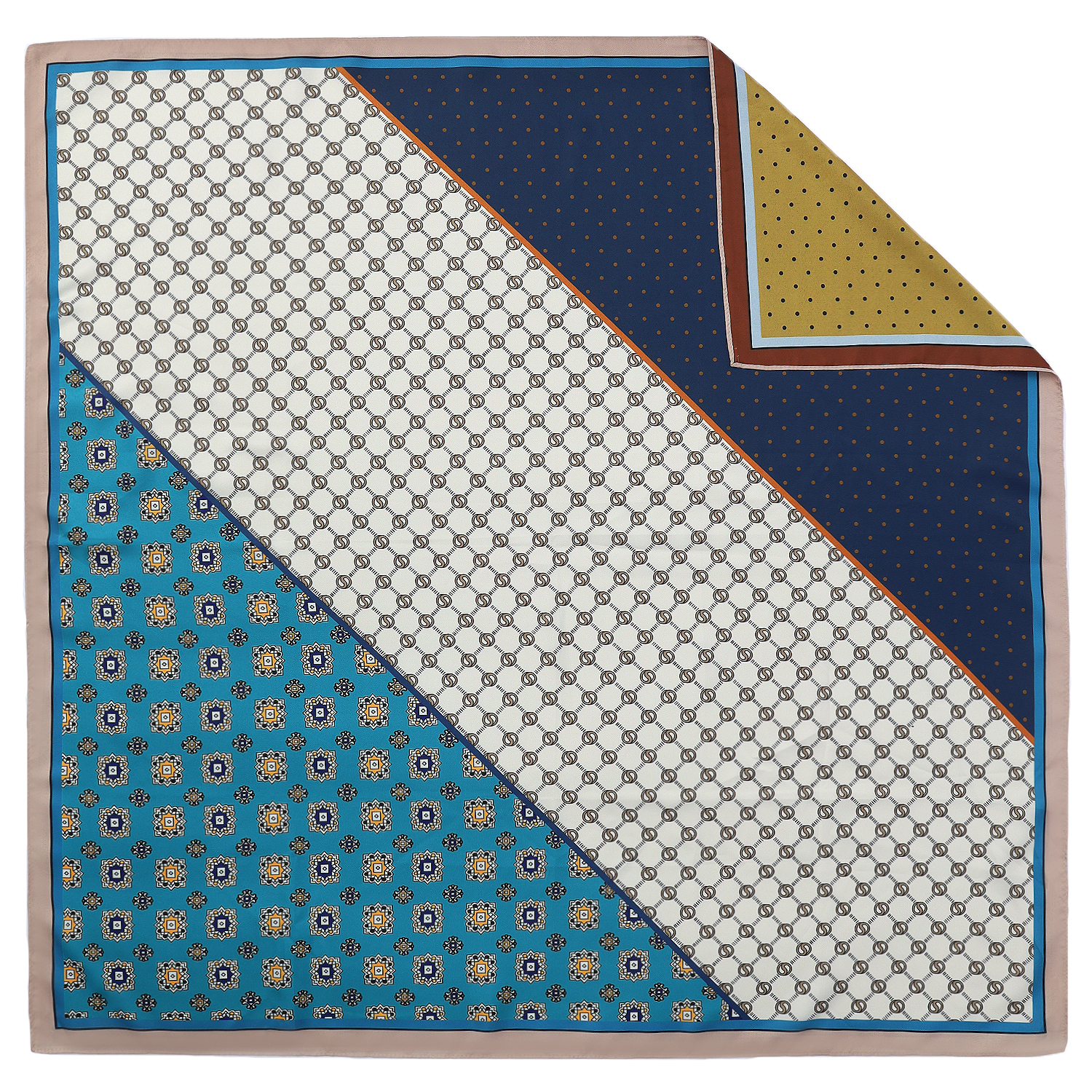 VFV22-8 Платок жен. 100% полиэстер 90x90 FABRETTI