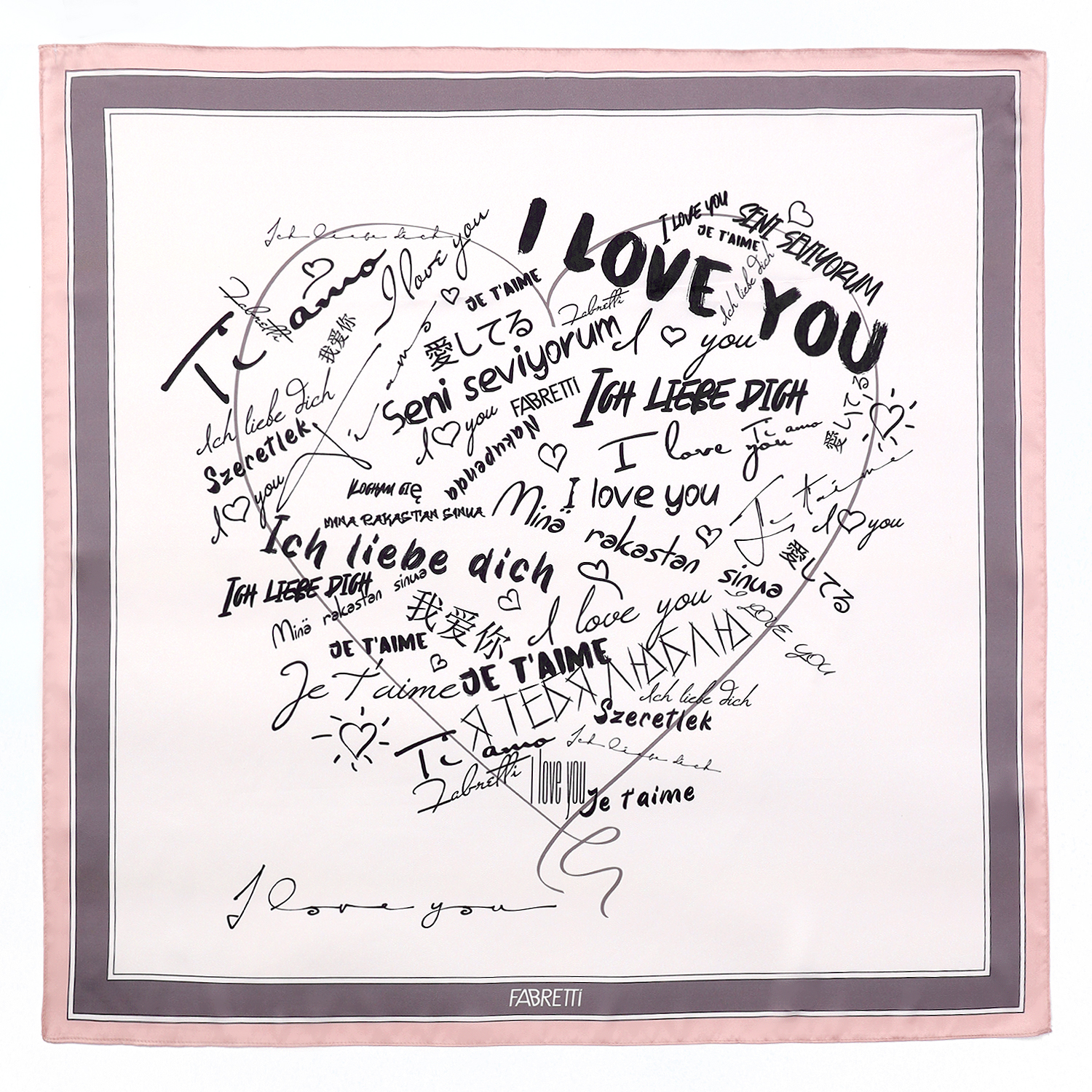 VFV5-13 Платок жен. 100% полиэстер 70x70 FABRETTI