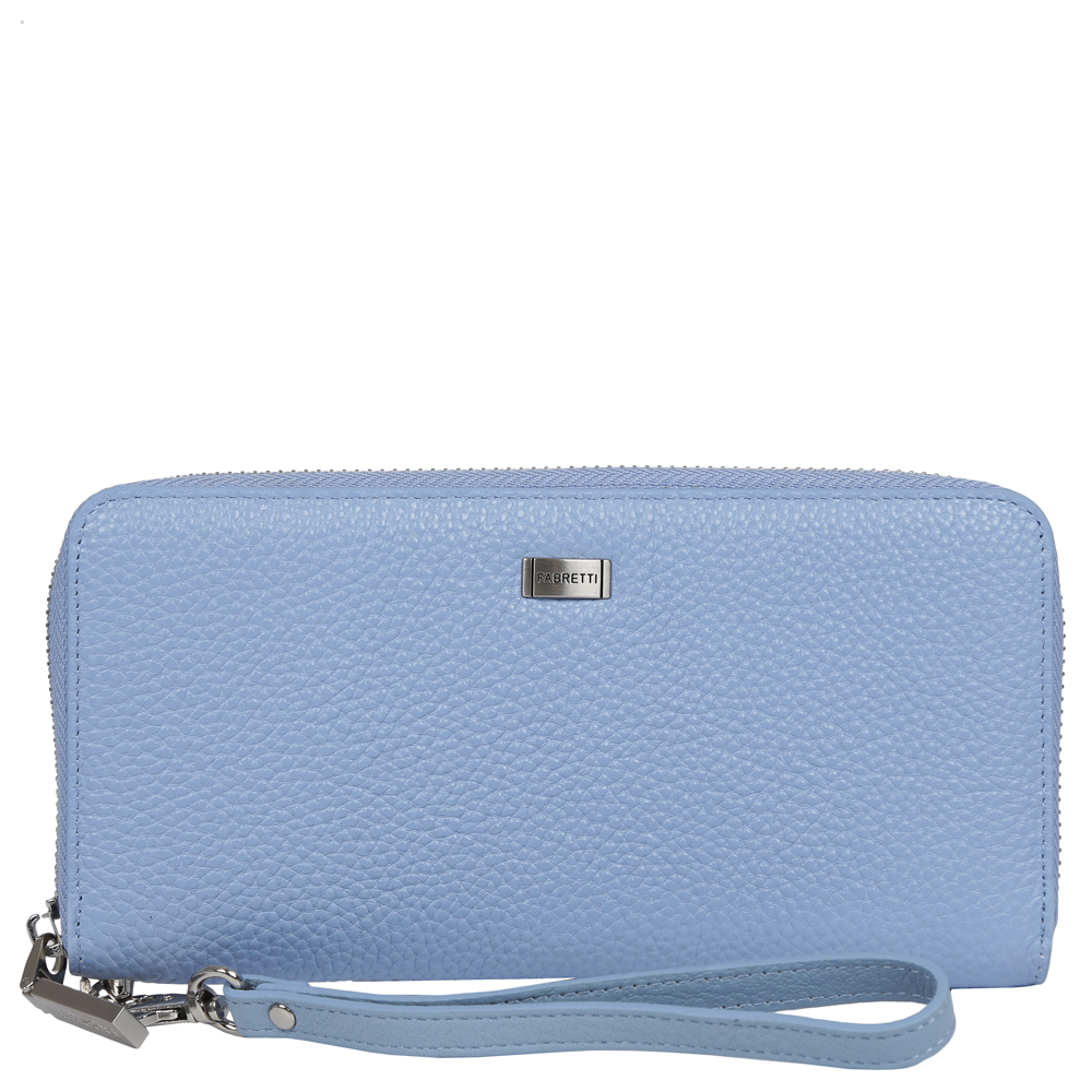 77006-light blue FABRETTI Кошелек жен. нат. кожа