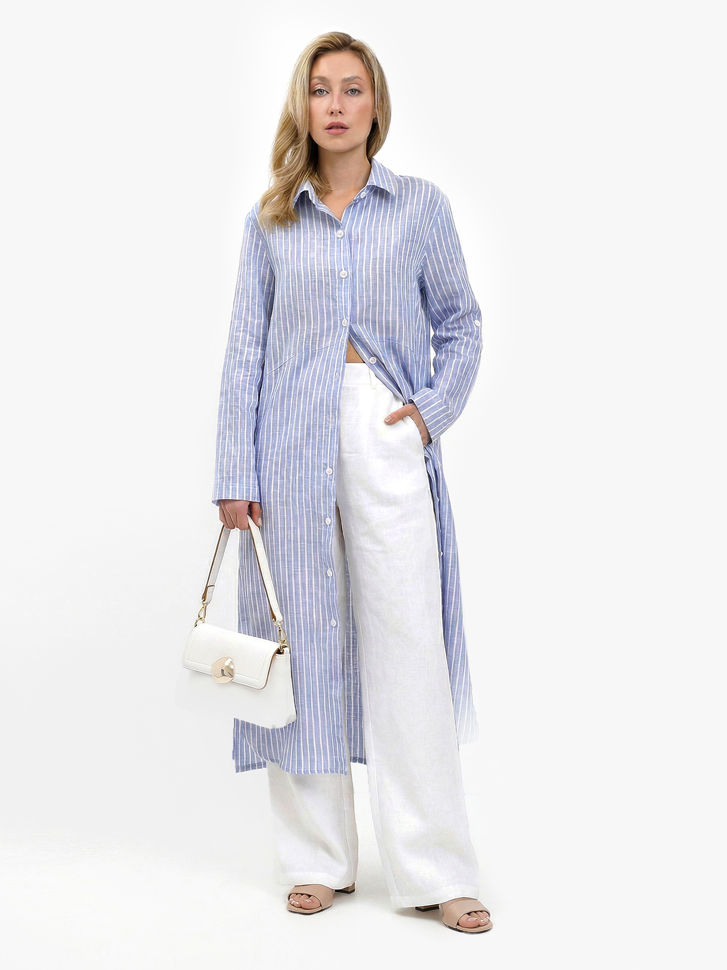 NK50-8 FABRETTI Платье женское 100% лён