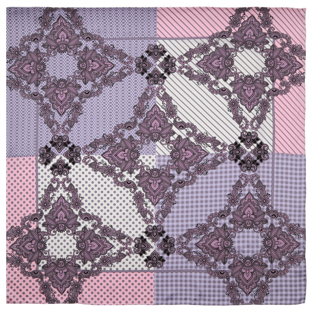 CX1617-29-5 Платок жен. 100%шелк 90x90 FABRETTI
