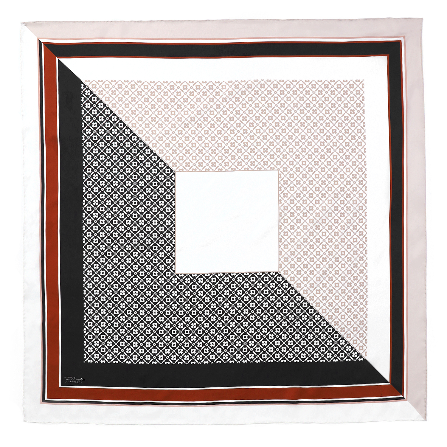 VFV2-12 Платок жен. 100% шелк 90x90 FABRETTI