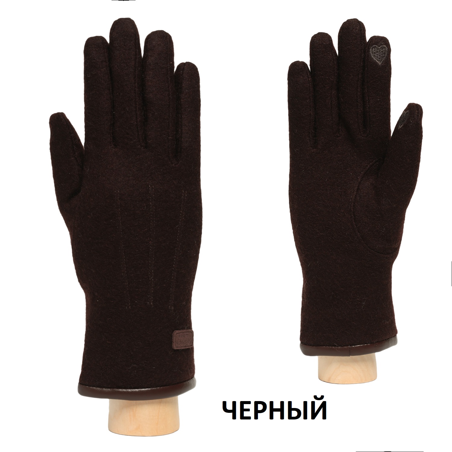JMF67-2 FABRETTI Перчатки жен. 90% шерсть/10% эластан 