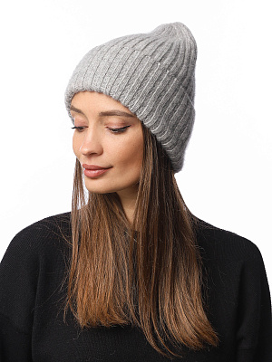 DFR79-3 FABRETTI Шапка женская 40% шерсть енота, 20% шерсть, 25% вискоза, 15% нейлон