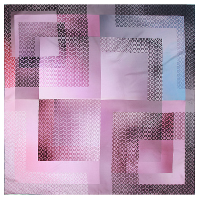 CXAW2114-5 Платок жен. 100% шелк  90x90 FABRETTI