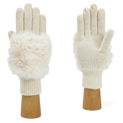 JFF8L-6 FABRETTI Перчатки жен. 70% шерсть/20% ангора/10% нейлон