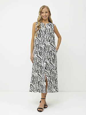 NCF89pr-1 FABRETTI Платье женское 55% лён 45% вискоза