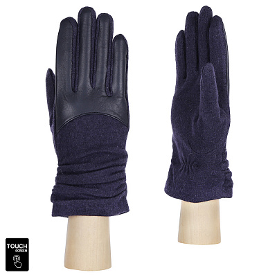3.9-12 navy Fabretti Перчатки жен.н/кожа