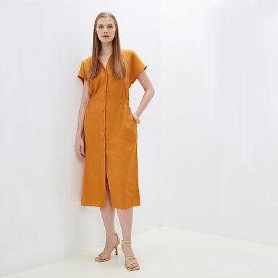 ZDKL81.1-6 FABRETTI Платье женское  52% лен 48% вискоза