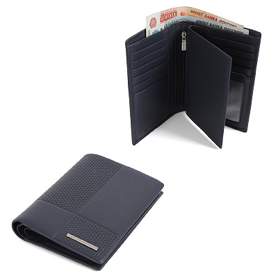 L301063-D.Blue LEO VENTONI Кошелек муж. нат. кожа