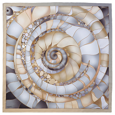 VFV1-13 Платок жен. 100% шелк 90x90 FABRETTI