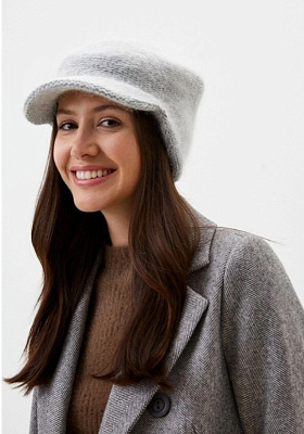DLIF29-3 Кепка жен. 40% ангора, 20% вискоза, 40% полиэстер разм.57 FABRETTI