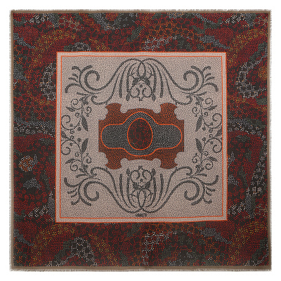 VFS1016-6 Платок жен. 18% шерсть, 82% модал  110x110 FABRETTI