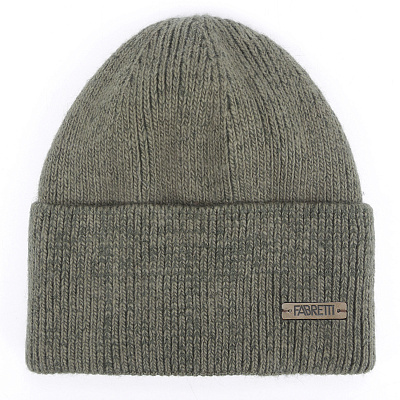 DWG85-11 Fabretti Шапка мужская 15% кашемир, 40% вискоза, 45% нейлон