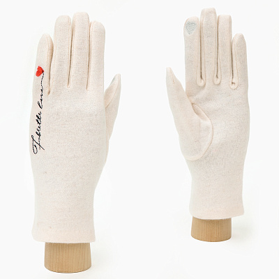 JIF62-1 FABRETTI Перчатки жен. 85% шерсть, 15% эластан 