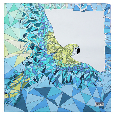 VFV6-9 Платок жен. 100% полиэстер 70x70 FABRETTI