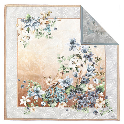 VFV41-13 Платок жен. 100% полиэстер 90x90 FABRETTI