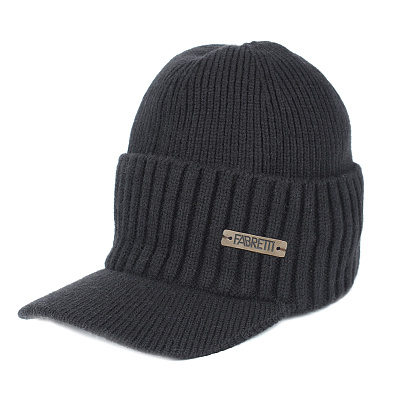 DWG79-45f Fabretti Кепка мужская 35% шерсть, 20% вискоза, 45% акрил