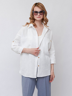 ZJ35-1 FABRETTI Блуза женская 100% лён