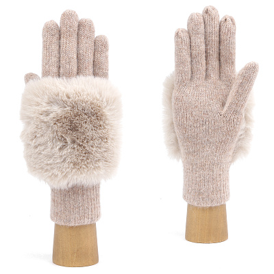 JFF8L-10 FABRETTI Перчатки жен. 70% шерсть/20% ангора/10% нейлон