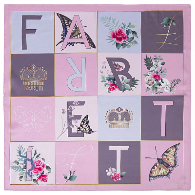 VFI0069-5 Платок жен. 100% полиэстер 70x70 FABRETTI