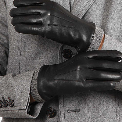 12.46-1 black FABRETTI Перчатки муж.н/кожа