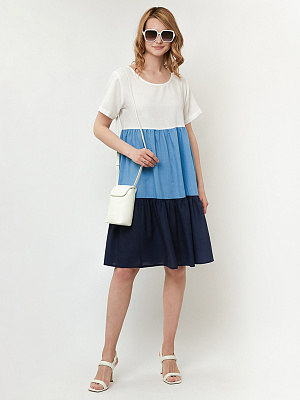 NN9055-8 FABRETTI Платье женское 55%вискоза 35% хлопок 10%лен