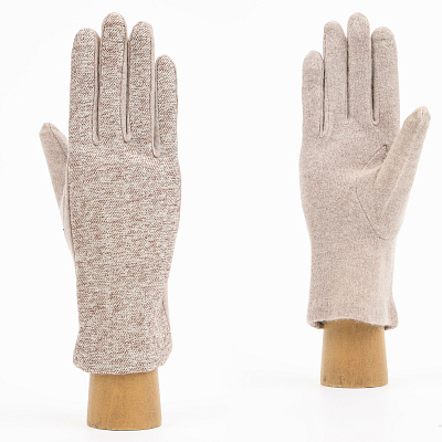 JRF21-3 FABRETTI Перчатки жен. 100% полиэстер; на ладони: 85% шерсть/15% эластан 