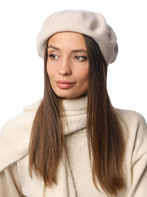 DSR105-3 Fabretti Берет женский 100% шерсть мериноса