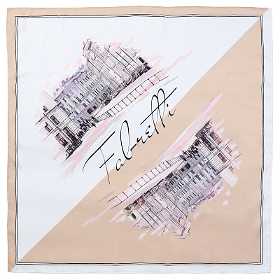 VFV7-13 Платок жен. 100% полиэстер 70x70 FABRETTI