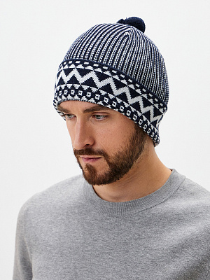 DFRG28-8 Шапка муж. 50% шерсть 30% вискоза 20% полиэстер разм.58 FABRETTI