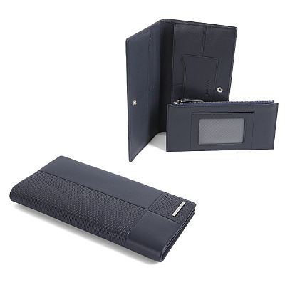 L301026-D.Blue LEO VENTONI Кошелек муж. нат. кожа