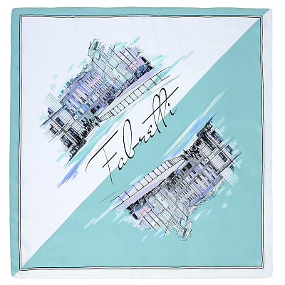 VFV7-11 Платок жен. 100% полиэстер 70x70 FABRETTI