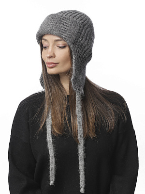 DW145-45f Fabretti Ушанка женская 35% ангора, 20% вискоза, 30% полиэстер, 15% полиамид