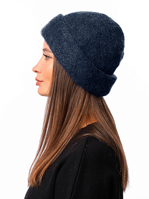 DW128-8f Fabretti Шапка женская 45% мохер, 25% шерсть, 20% вискоза, 10% нейлон