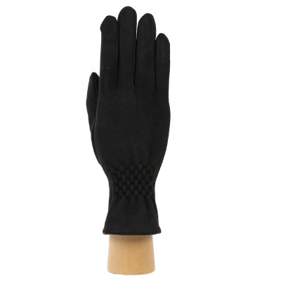 HB2018-15-black Перчатки жен. 100%искусственная замша FABRETTI