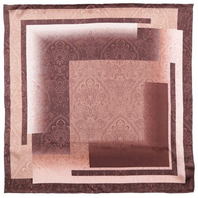 CX1718-09-8 Платок жен. 100%шелк 90x90 FABRETTI