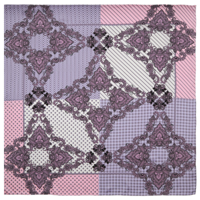CX1617-29-5 Платок жен. 100%шелк 90x90 FABRETTI