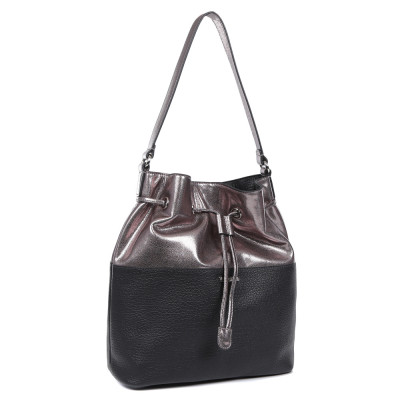 15786C1-W1-018/046 black/bronze FABRETTI Сумка жен. нат. кожа