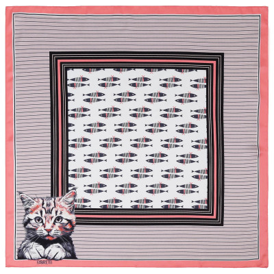 VFI0063-12 Платок жен. 100% полиэстер 70x70 FABRETTI