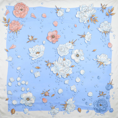 CX1718-71-5 Платок жен. 100% шелк 90x90 LEO VENTONI