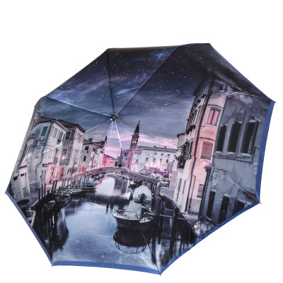 S-19104-6 Зонт жен. Fabretti, автомат, 3 сложения, сатин